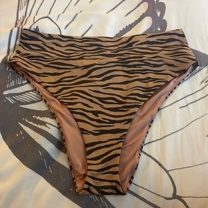 NWOT cheetah print high waisted bikini bottoms